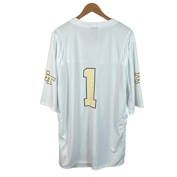 TS932 NWT Mens Colosseum Georgia Tech Yellowjackets Football Jersey XXL - Picture 5 of 7